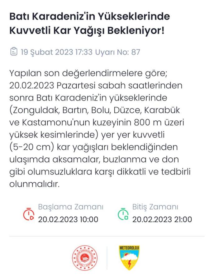 Meteoroloji uyardı.