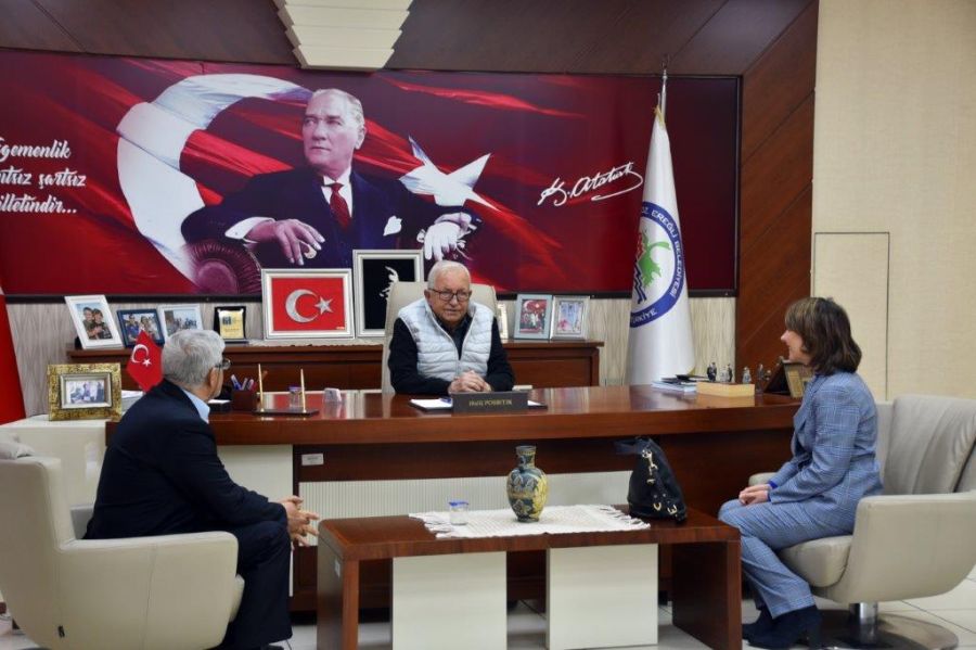 ADAYI EVRİM BALBALOĞLU, BAŞKAN POSBIYIK’I ZİYARET ETTİ