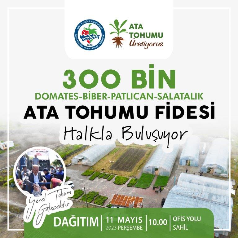 KDZ. EREĞLİ BELEDİYESİ, 300 BİN ATA TOHUMU FİDESİ DAĞITACAK