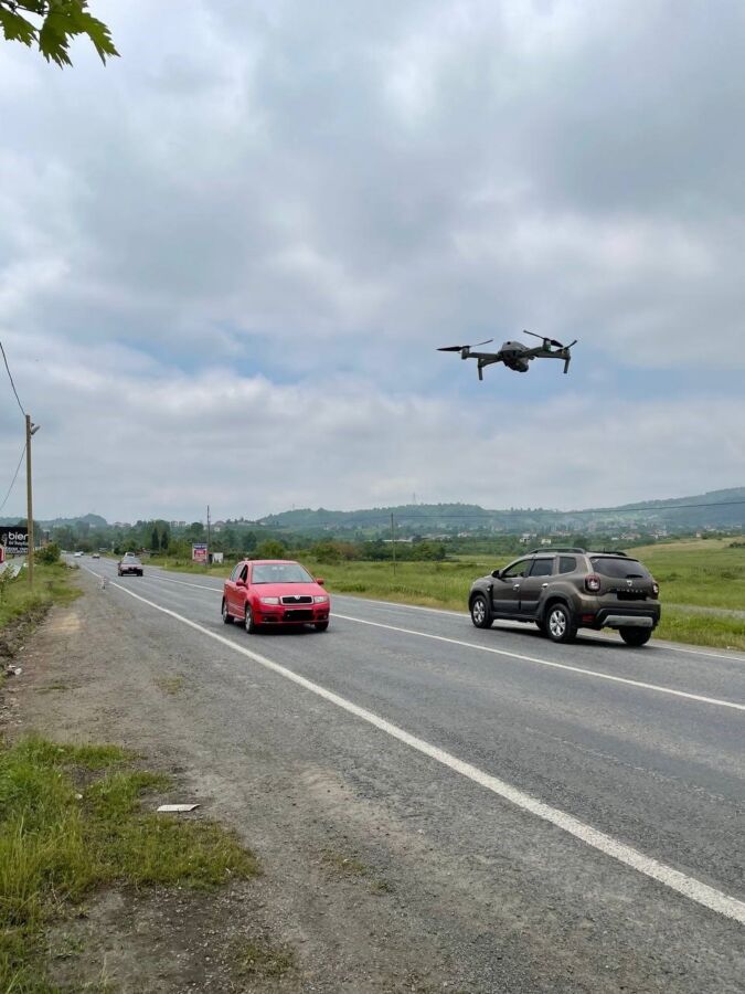 Trafikte Drone takip.