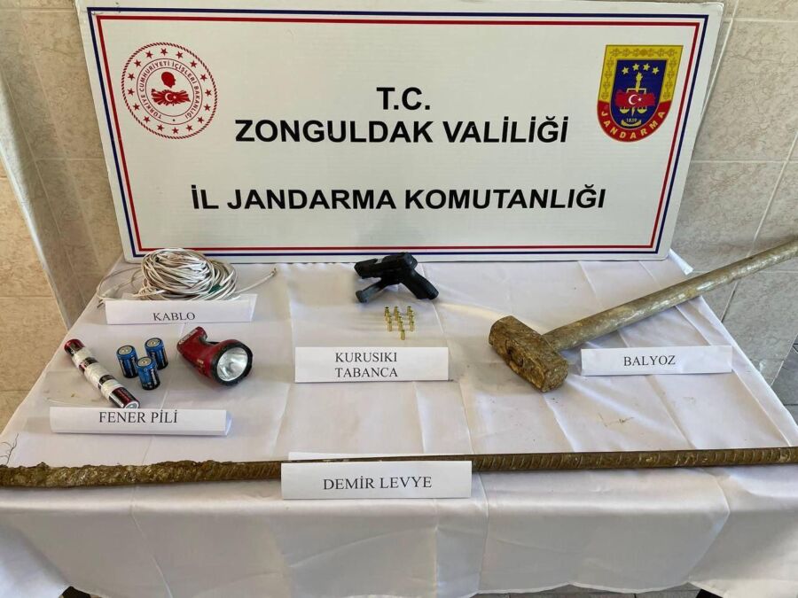 Kaçak Define kazısına suçüstü.