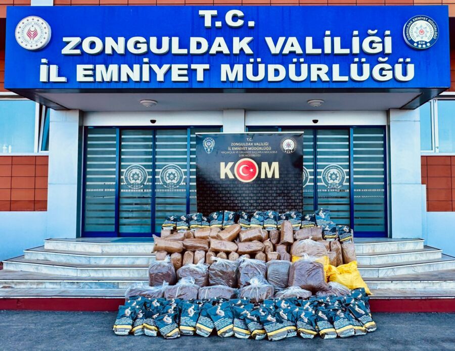 Zonguldak ve Ereğli Emniyetinden kaçak tütüne operasyon.