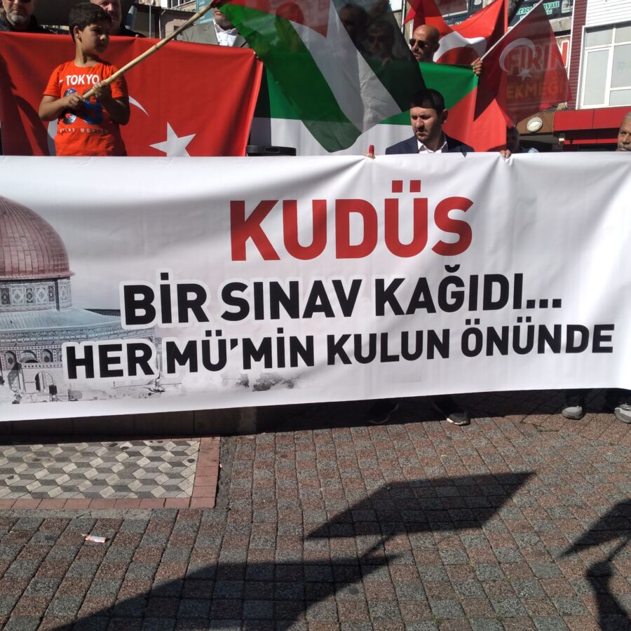 Ereğli’de İşgalci İsrail protesto edildi.